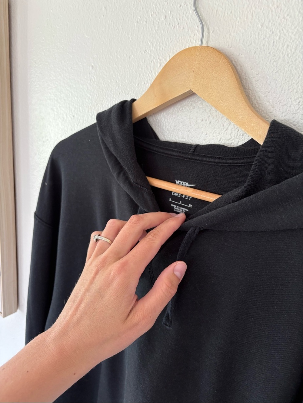 Nike Black Oversized Hoodie with Side Slits - Picture 5 of 10